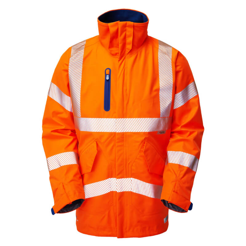 Leo Workwear A20-O Marisco Waterproof Jacket in Orange